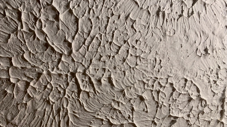 Close up of textured stucco ceiling