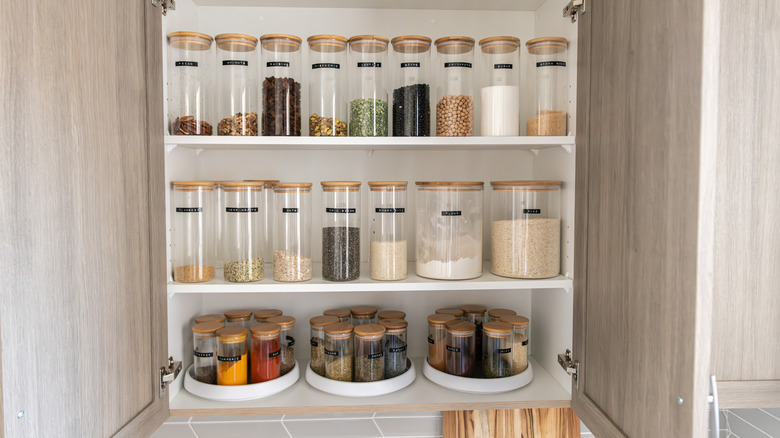 neatly organized pantry