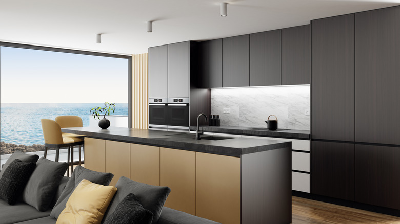 Black kitchen countertops