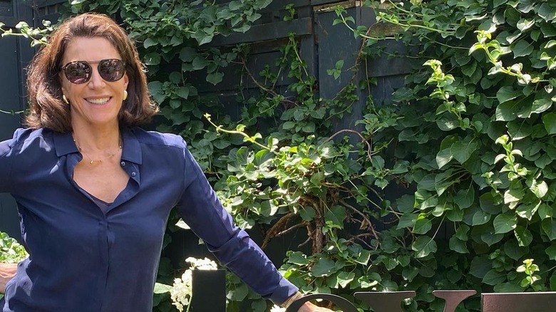 Hilary Farr in her garden