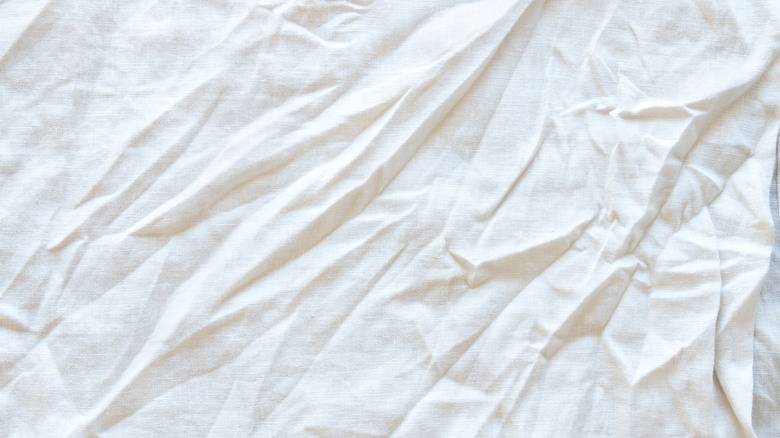 wrinkled white fabric