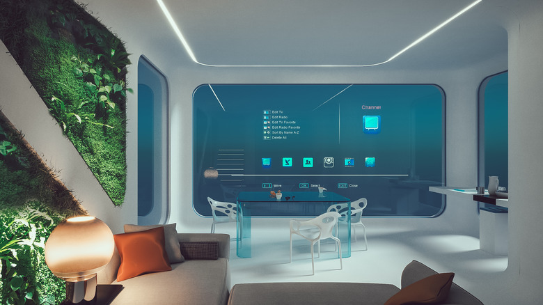 illustration of futuristic home