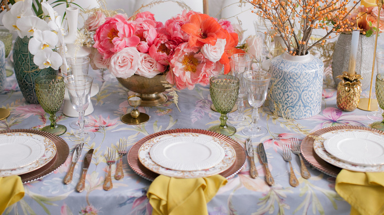 beautifully set formal table