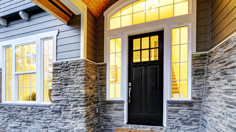 front door with transom