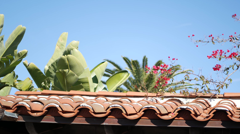 Spanish style roof on home