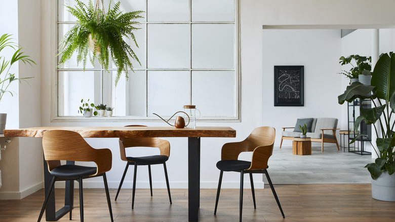 open floor plan dining room