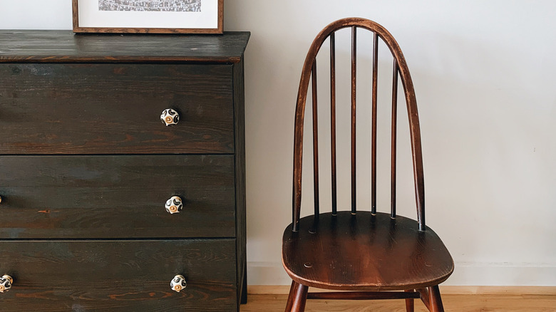 vintage dresser and chair