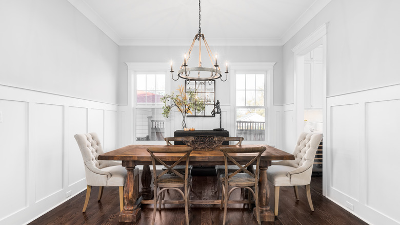 rustic dining room table