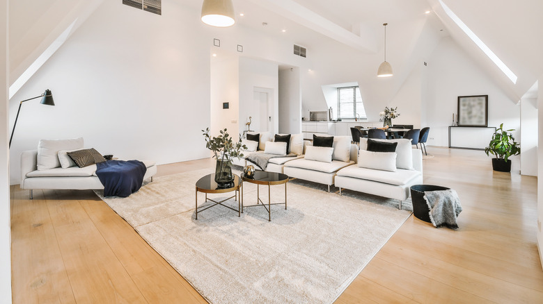 large rug in living room