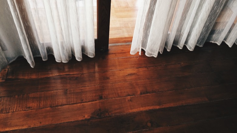 wide hardwood plank floors