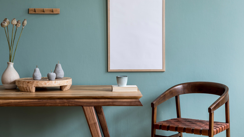 wooden table and chair