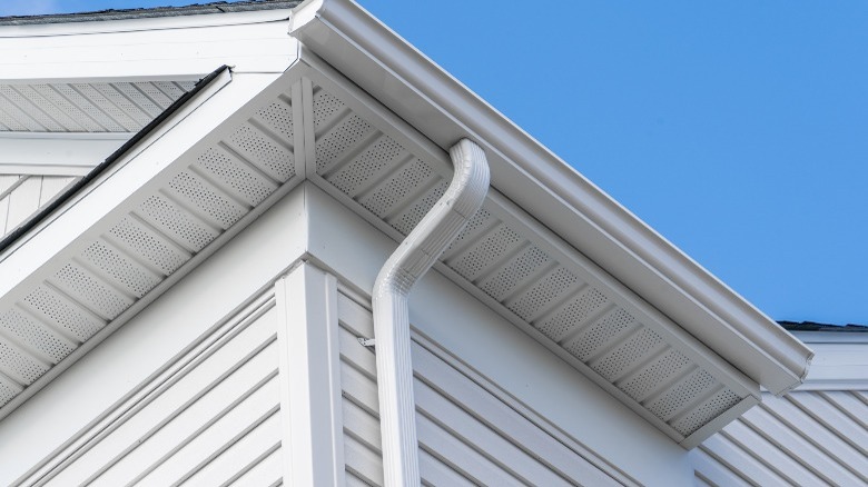 Close-up of roof flashing 