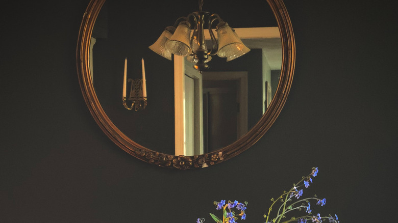 ornate mirror on the wall