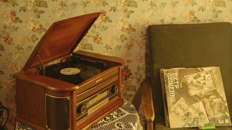 antique record player