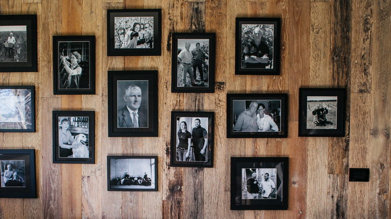 black picture frames on wall