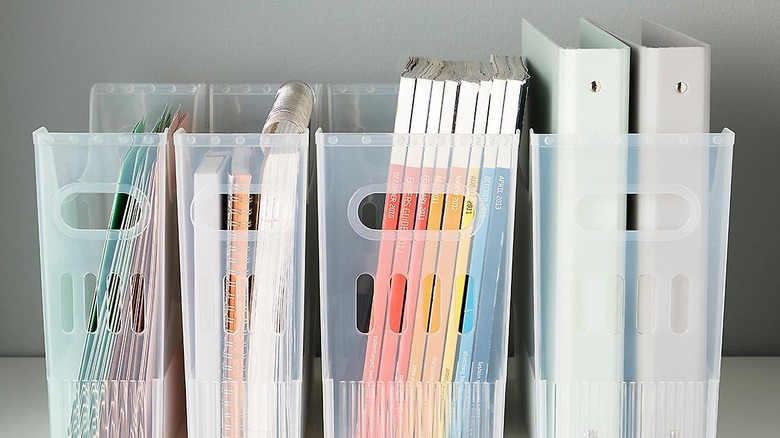 clear storage bins