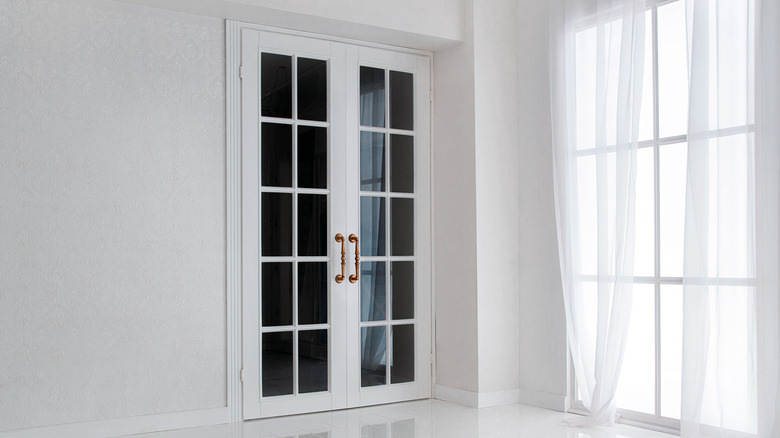 white French doors