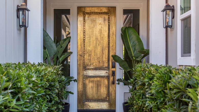 Unlacquered brass door