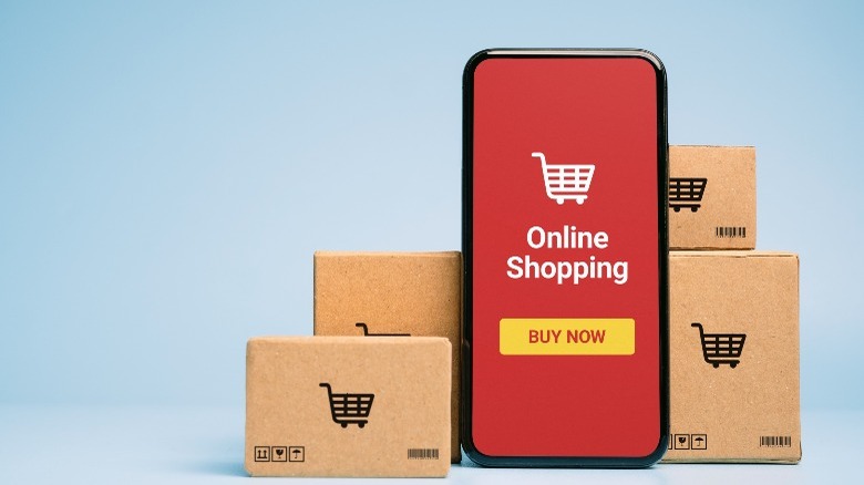 cell phone online shopping boxes