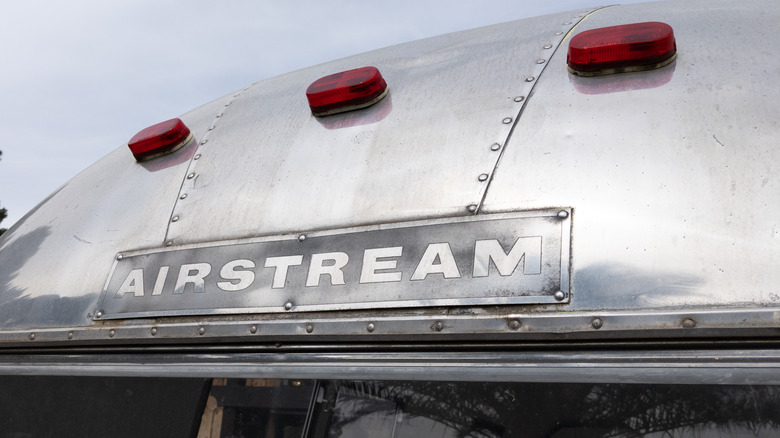 Airstream logo on Airstream roof