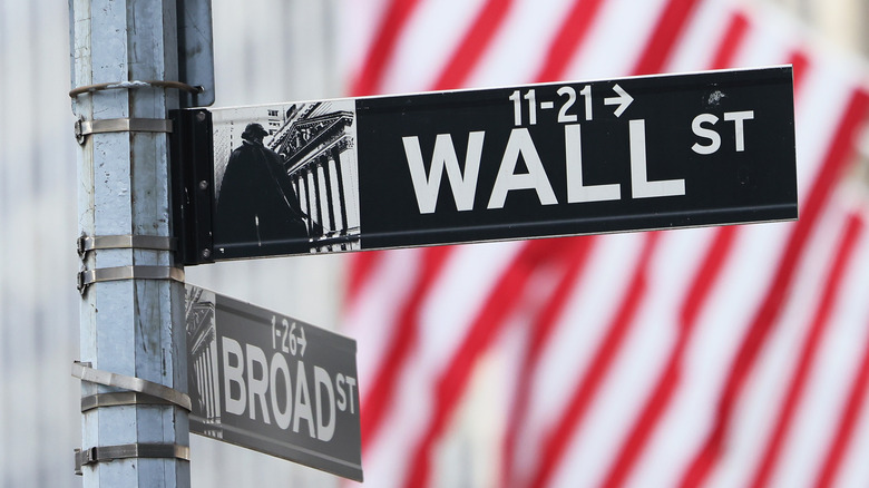 Wall street sign