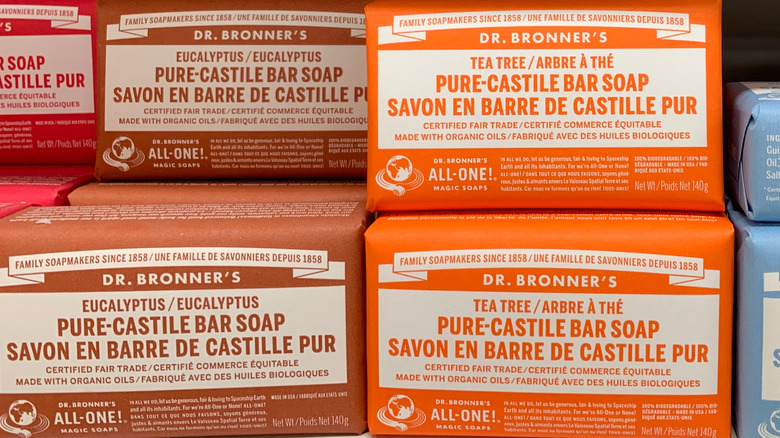 Bars of Dr. Bronner's pure-castile soap