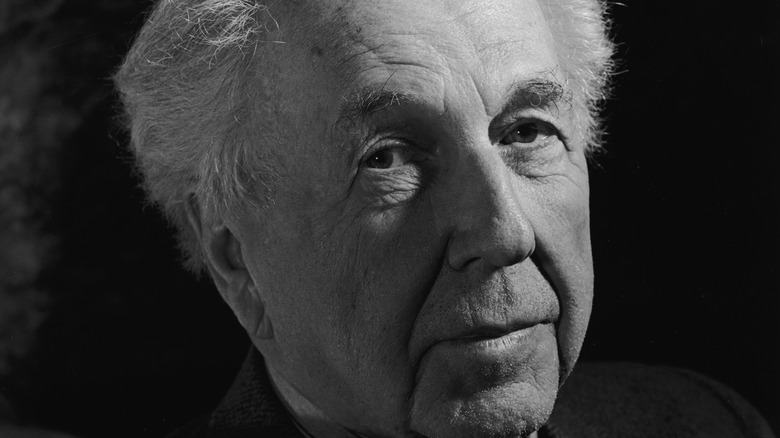 Frank Lloyd Wright looking pensive 