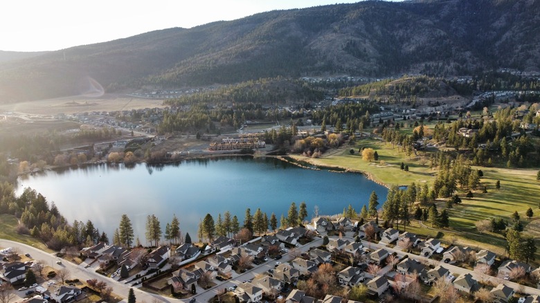 arial shot of Kelowna