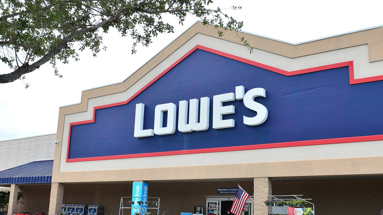 front of Lowe's home improvement store