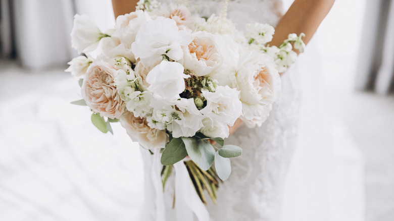 bride in white wedding dress