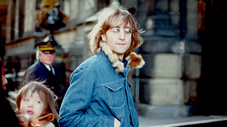 John Lennon outside the Dakota 