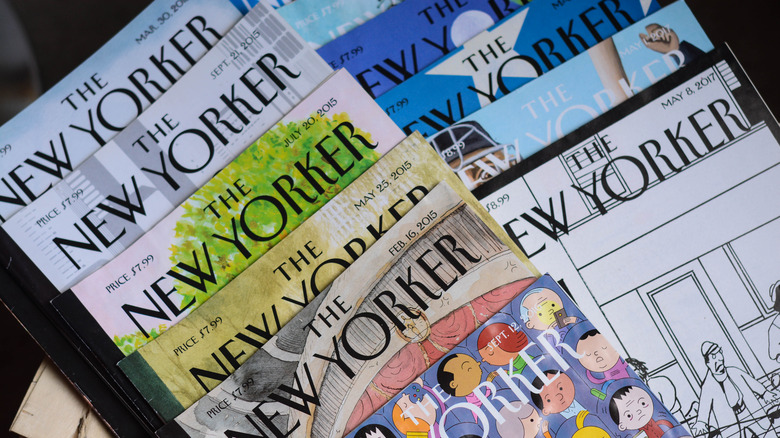 Stack of New Yorker magazines