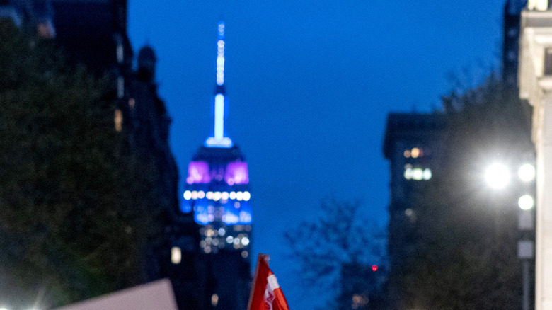 Empire state building lit up