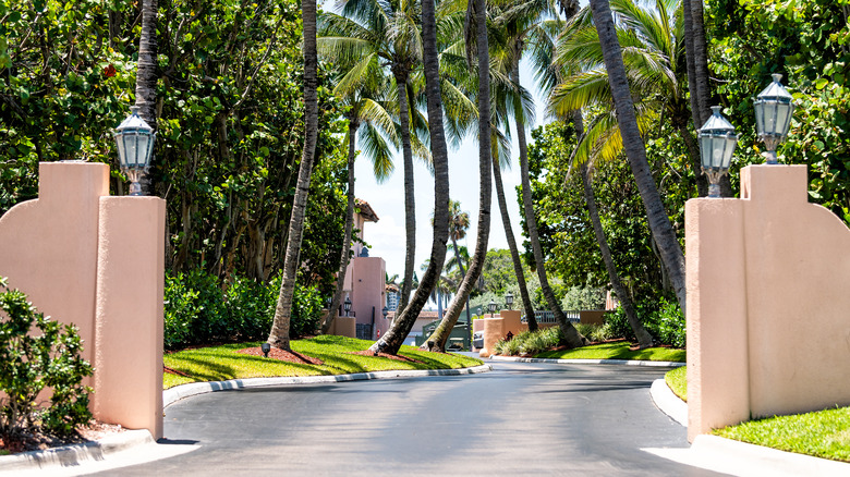 The gates to Mar-a-Lago