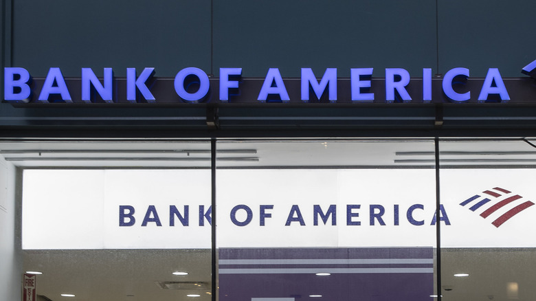 Bank of America Sign on building