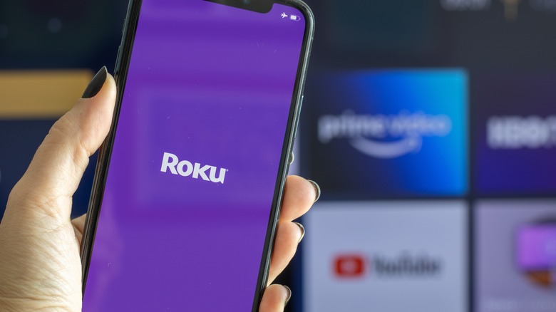 Roku on phone by TV