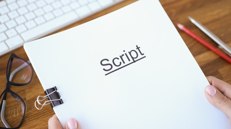 a script on paper