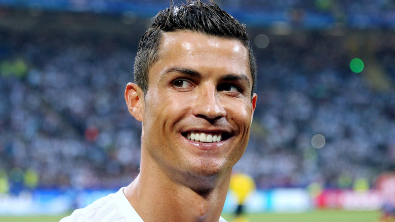 Cristiano Ronaldo smiling at camera