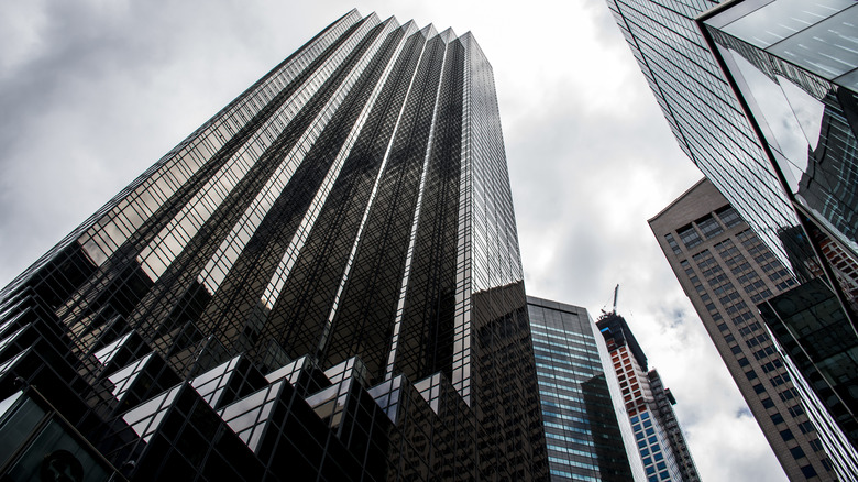 imposing view of Trump Tower 