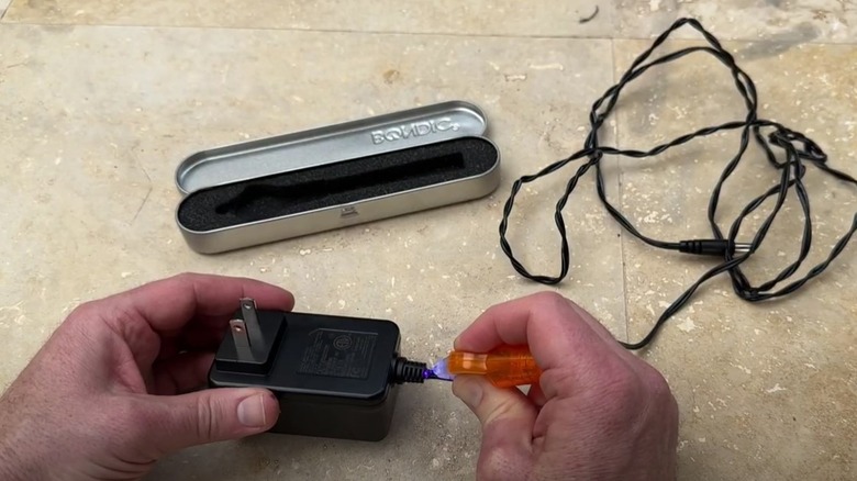 Using Bondic to repair a charger cable