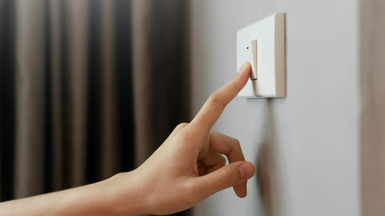 Touching a light switch