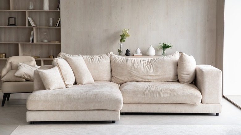 white plush comfy cloud couch