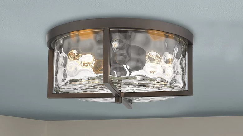 mounted light fixture on ceiling