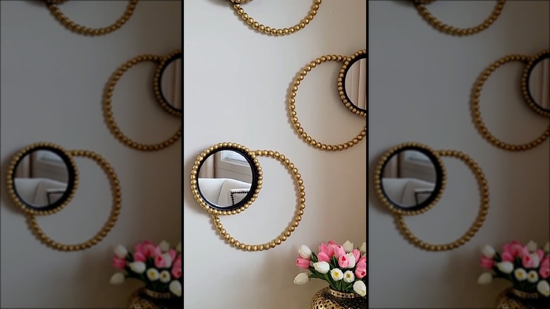 DIY wooden bead mirror 