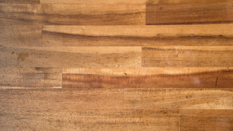 Textured wood flooring