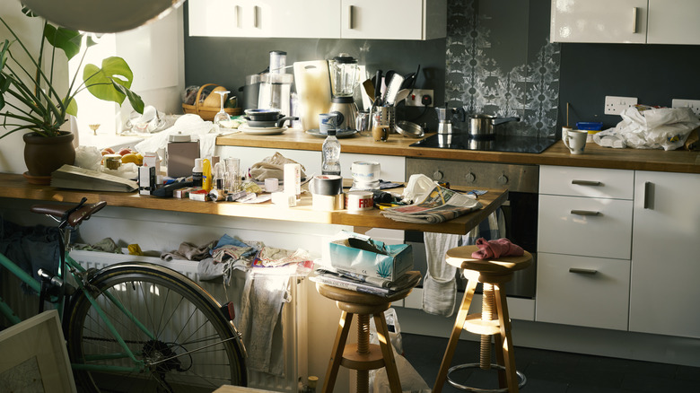 messy kitchen