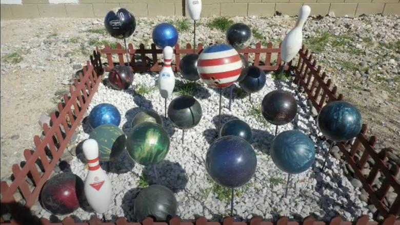 bowling ball garden