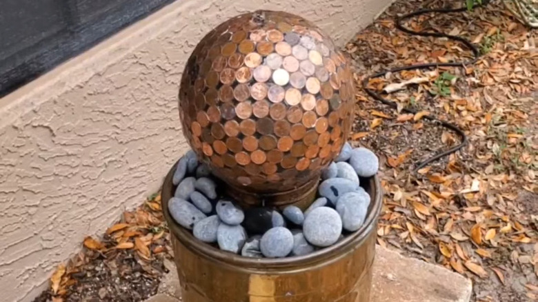 bowling ball water fountain