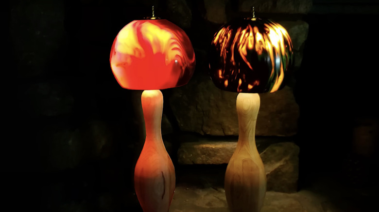 bowling pin and ball light