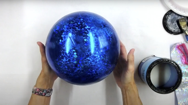 blue gazing ball